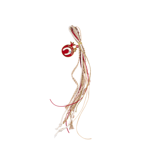 Picture of Red metal pomegranate hanging gouri 2027 with horseshoe