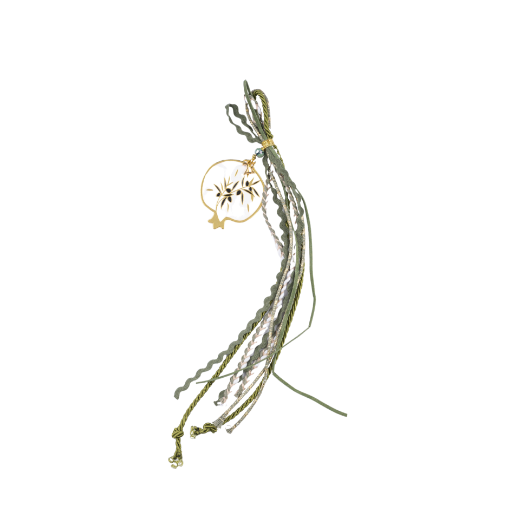 Picture of White metal pomegranate hanging gouri 2027 with olive branch