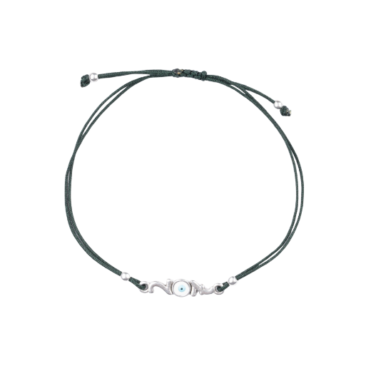 Picture of Handmade gouri bracelet 2027 with large silver-plated evil eye