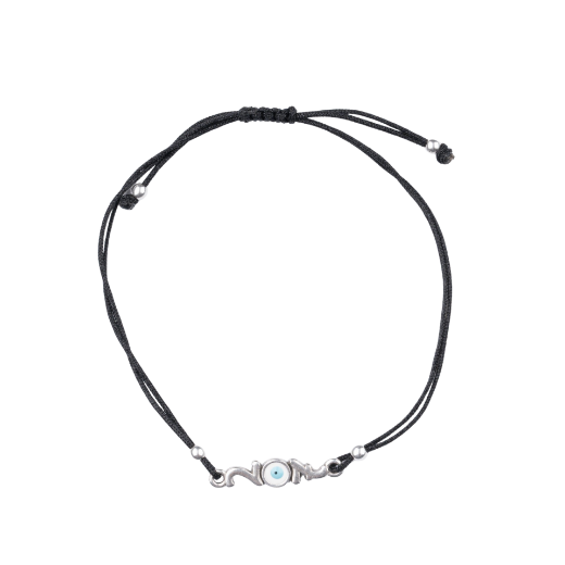 Picture of Handmade gouri bracelet 2027 with large silver-plated evil eye