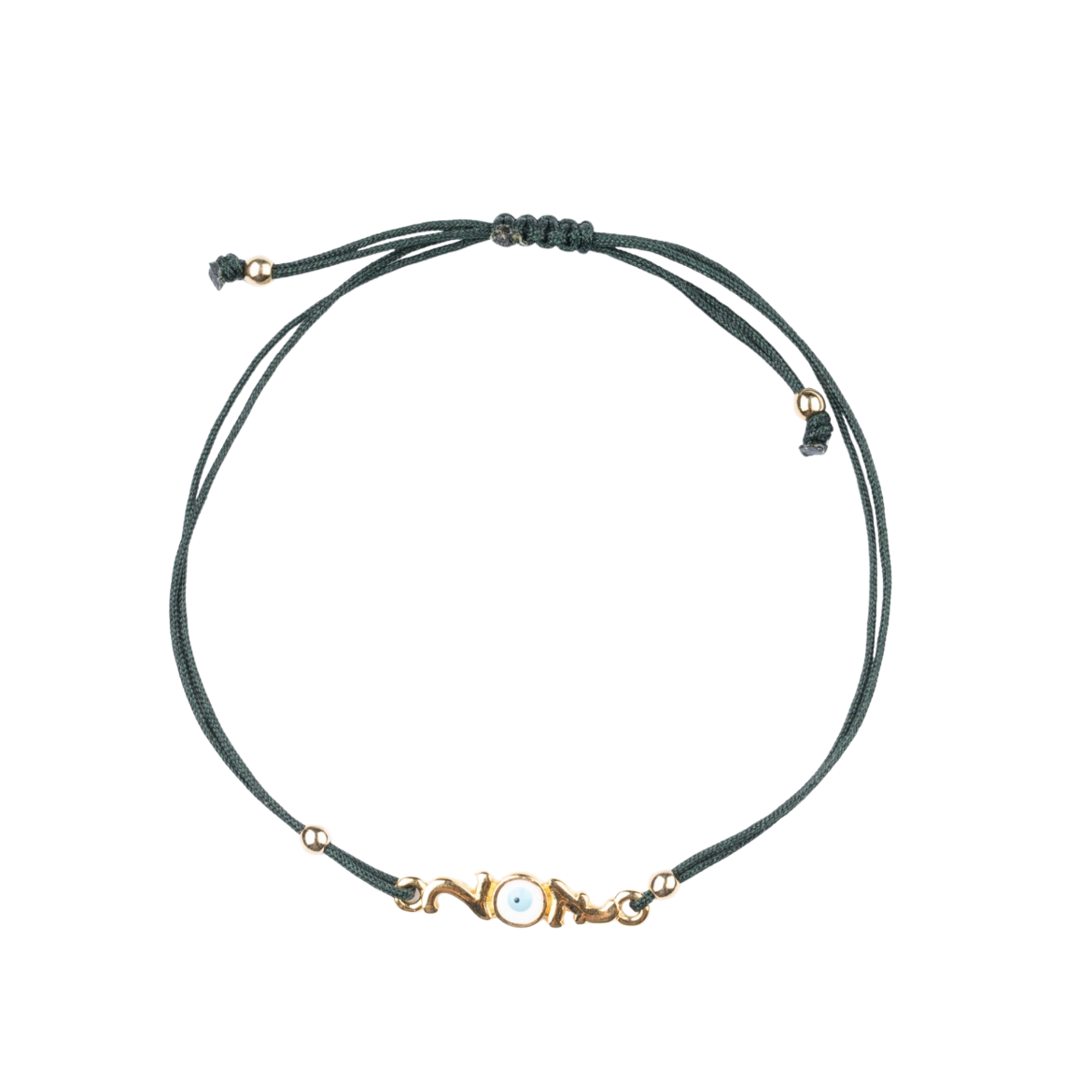 Picture of Handmade gouri bracelet 2027 with large gold-plated evil eye