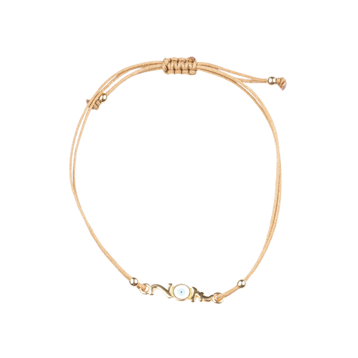 Picture of Handmade gouri bracelet 2027 with large gold-plated evil eye