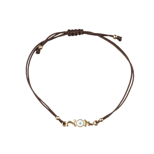Picture of Handmade gouri bracelet 2027 with large gold-plated evil eye