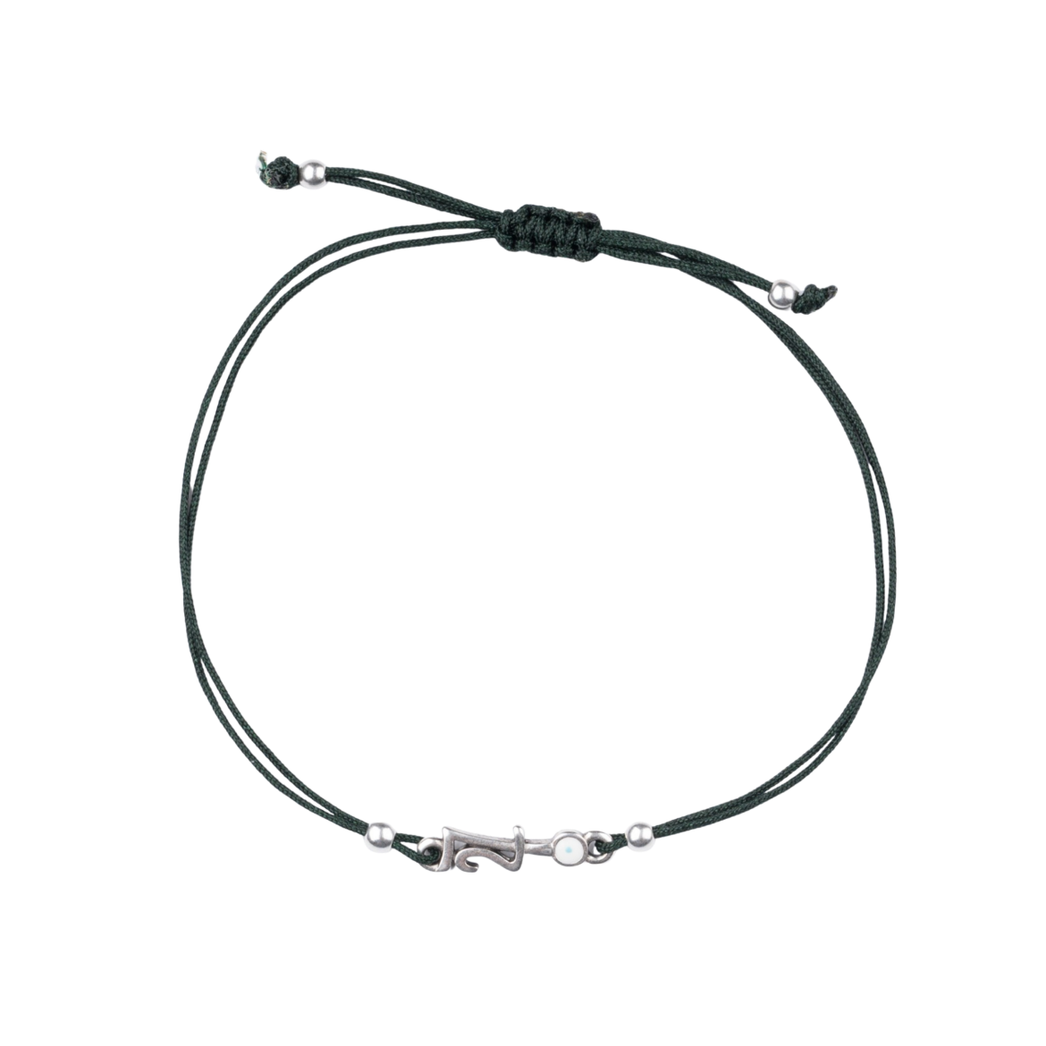 Picture of Handmade gouri bracelet 2027 with small silver-plated evil eye
