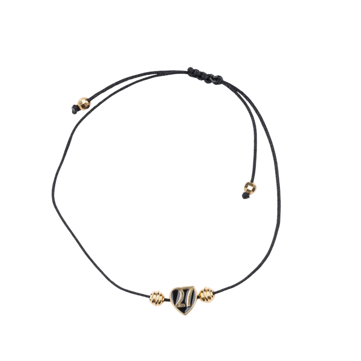 Picture of Handmade gouri bracelet 2027 with gold-plated black heart