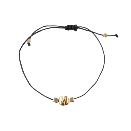 Picture of Handmade gouri bracelet 2027 with gold-plated square 27 charm