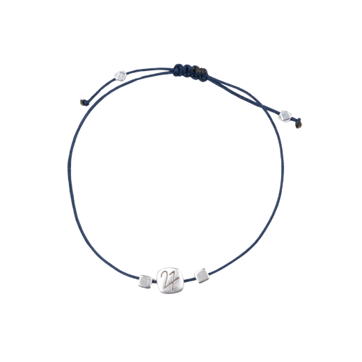 Picture of Handmade gouri bracelet 2027 with silver-plated square 27 charm