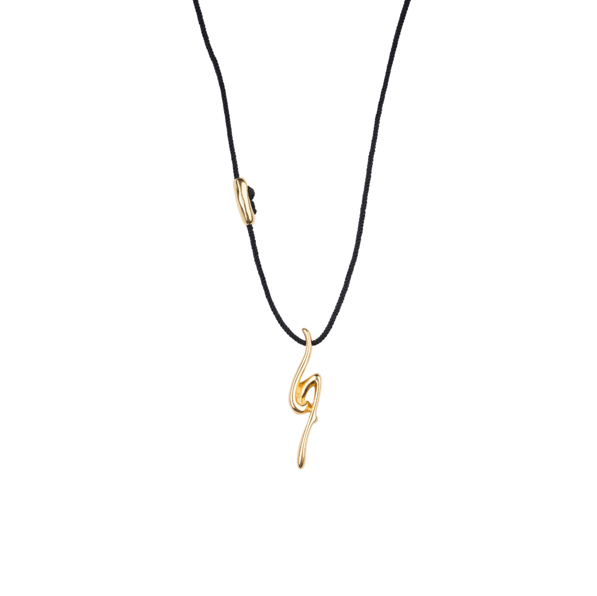 Picture of Handmade gouri necklace 2027 with gold-plated sculptural 27 charm