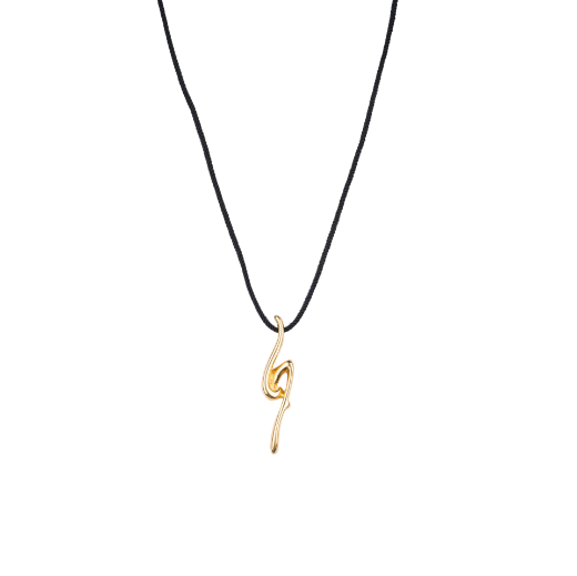 Picture of Handmade gouri necklace 2027 with gold-plated sculptural 27 charm