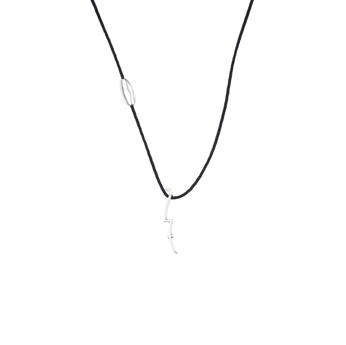 Picture of Handmade gouri necklace 2027 with slim silver-plated 27 charm