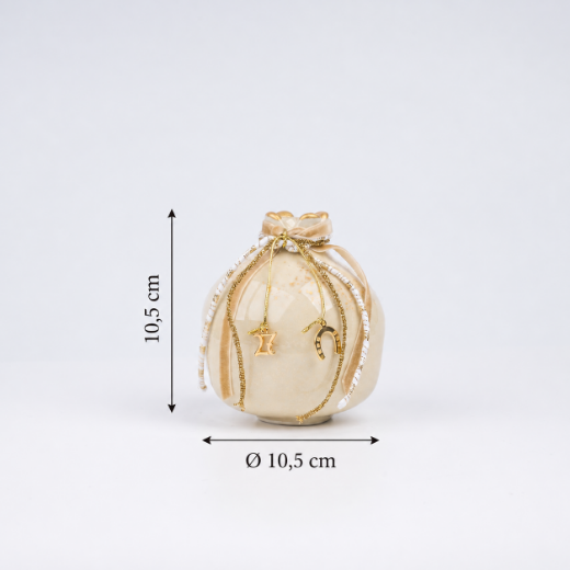 Picture of Beige ceramic pomegranate gouri 2027