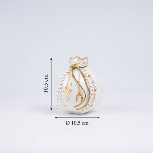 Picture of White ceramic pomegranate gouri 2027