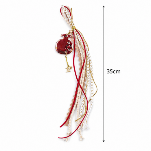 Picture of Red ceramic pomegranate hanging gouri 2027