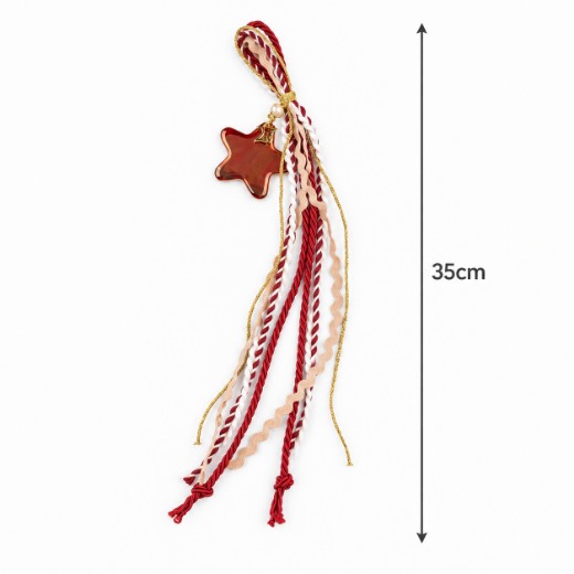 Picture of Red ceramic star hanging gouri 2027
