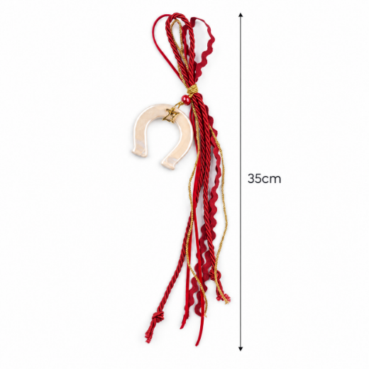 Picture of White ceramic horseshoe hanging gouri 2027
