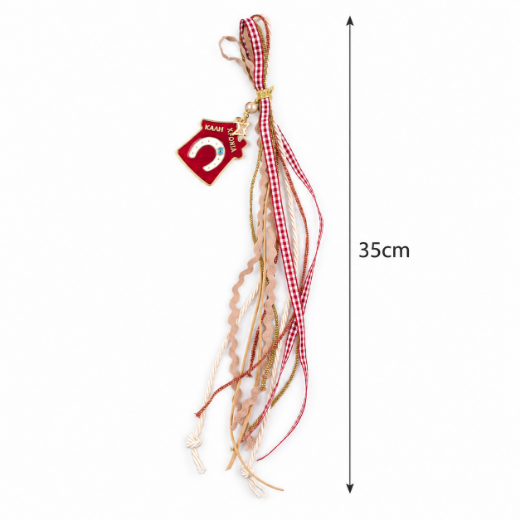 Picture of Red metal house hanging gouri 2027 with horseshoe